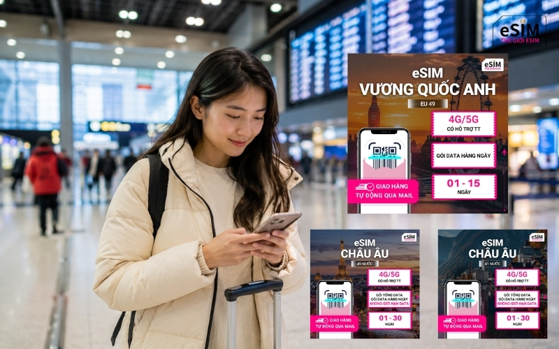 Thế giới eSIM cung cấp gói eSIM du lịch đa dạng, giá rẻ, linh hoạt dùng khắp Thế giới.